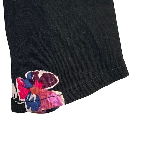 Torrid Women's Blouse L Black Pink Floral Long Sleeve - Picture 6 of 13